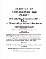 Teach-In on Afghanistan and Peace!
