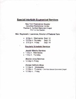 Special Interfaith Ecumenical Services