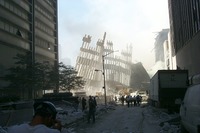 09-12-01_Cortland_Looking_West_with_Impaled_WTC_Skin.JPG