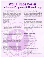 World Trade Center Volunteer Programs Still Need Help [1 of 2]