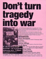 Don't turn tragedy into war