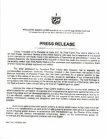 Press Release from the Permanent Mission of the Republic of Cuba to the United Nations [1 of 2]