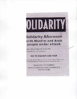 Solidarity Afternoon with Muslim and Arab people under attack